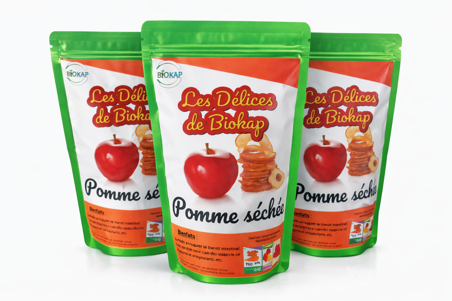 Pomme séchée vue 3